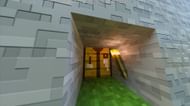 A plastic-styled Nvidia RTX texture pack for Minecraft: Bedrock Edition (Image via Reddit user SwaggerMcswagginz)